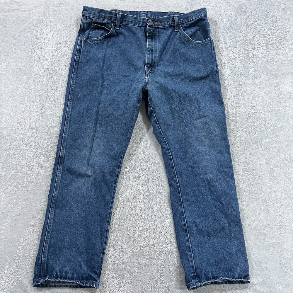 Rustler Straight Leg Jeans Mens 40x30 (Fit‎ 38x29) Blue Denim Cotton Medium Wash